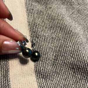 Elegant Black Pearl Earrings